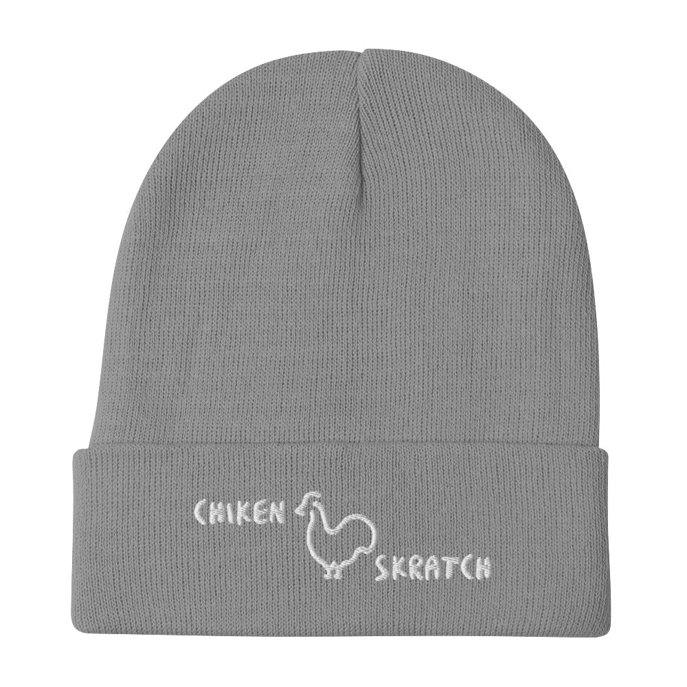 Chiken Skratch Embroidered Beanie