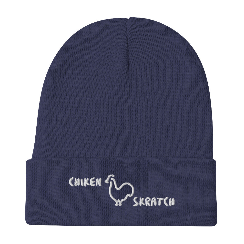 Chiken Skratch Embroidered Beanie